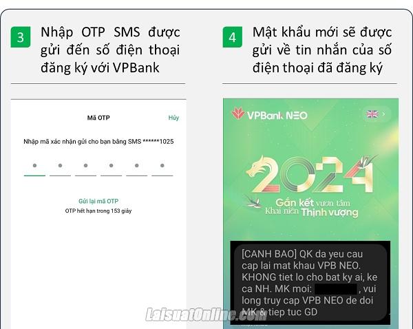 Lấy lại mật khẩu VPBank NEO trên App